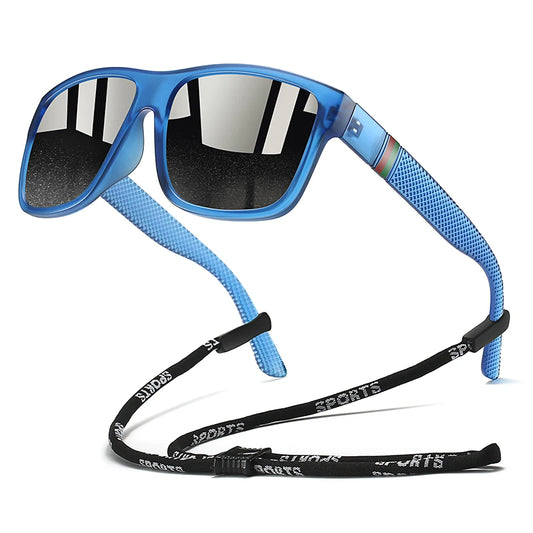 Classic Square Sunglasses with Chain for Men & Women UV400