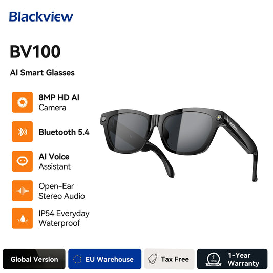 Smart Glasses with HD Camera Bluetooth 5.4 Stereo Speakers BV100