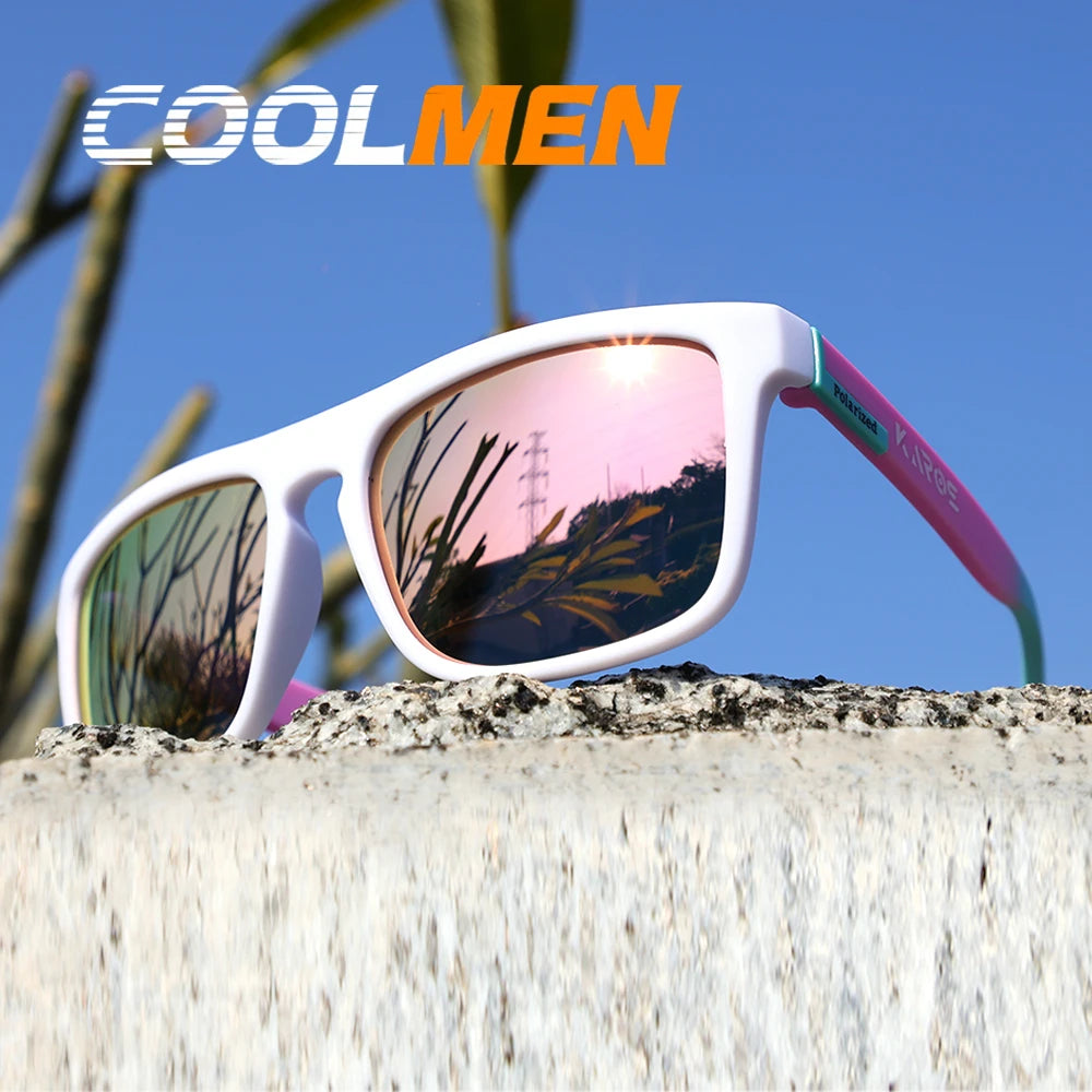 COOLMEN Polarized Square Sunglasses for Men & Women UV400
