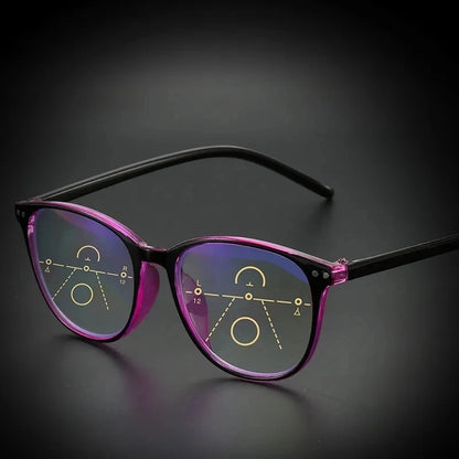 3-in-1 Progressive Multifocal Reading Glasses for Women +1.0 to +4.0