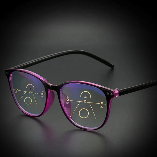 3-in-1 Progressive Multifocal Reading Glasses for Women +1.0 to +4.0