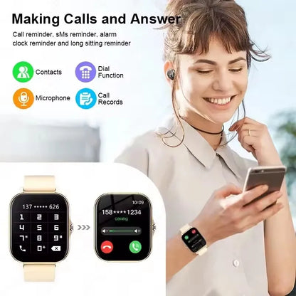Smart Touch Screen Watch – Bluetooth Call & Music Control for iPhone/Android
