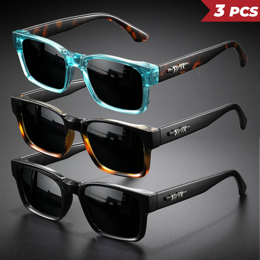 Retro Punk Square Sunglasses 3PCS UV400