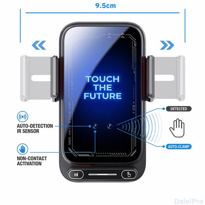 15W Wireless Car Phone Holder Charger – Auto-Sensing Fast Charging Mount