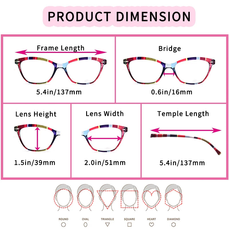 Cat Eye Reading Glasses Women Fashion Readers