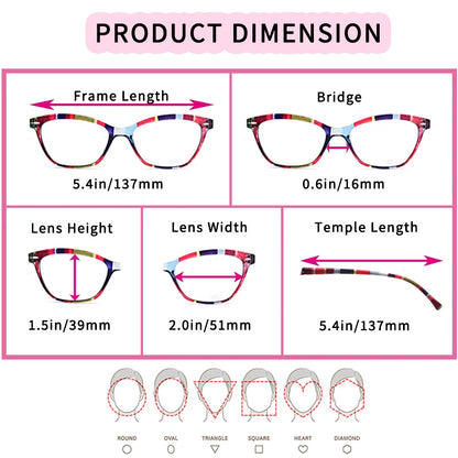 Cat Eye Reading Glasses Women Fashion Readers
