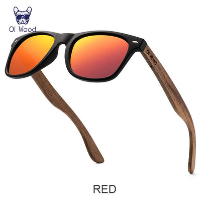 Natural Wooden Polarized Sunglasses Men UV400
