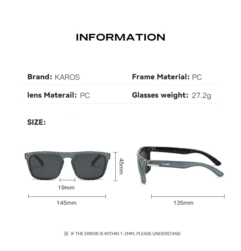 KAROS Retro Polarized Sunglasses for Men & Women UV400
