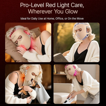 Hello Face M300 4D LED Therapy Mask – Anti-Aging & Acne Care Silicone Mask