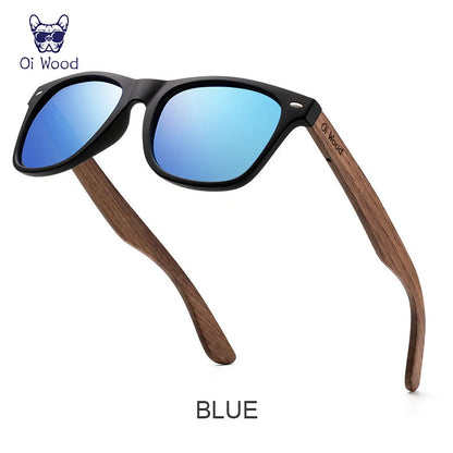 Natural Wooden Polarized Sunglasses Men UV400