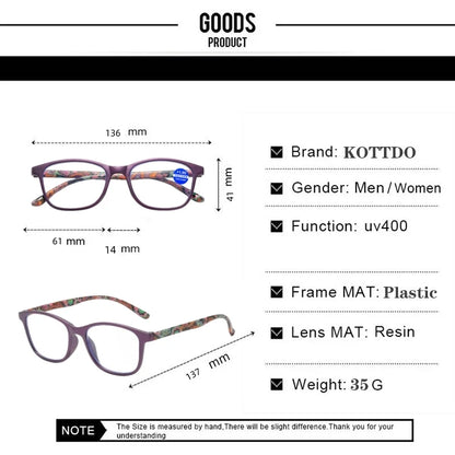 Retro Blue Light Reading Glasses