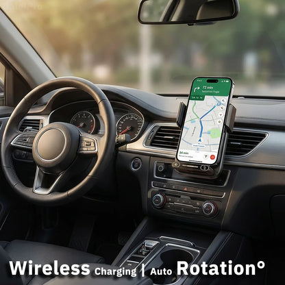 15W Wireless Car Phone Holder Charger – Auto-Sensing Fast Charging Mount