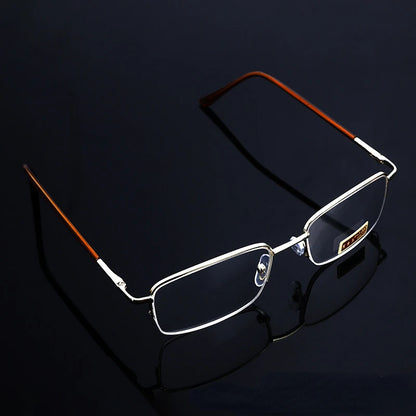Premium Gold Half-Frame Blue Light Reading Glasses