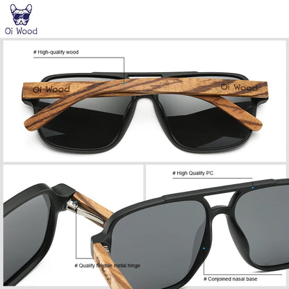 Wooden Polarized Sunglasses for Men UV400