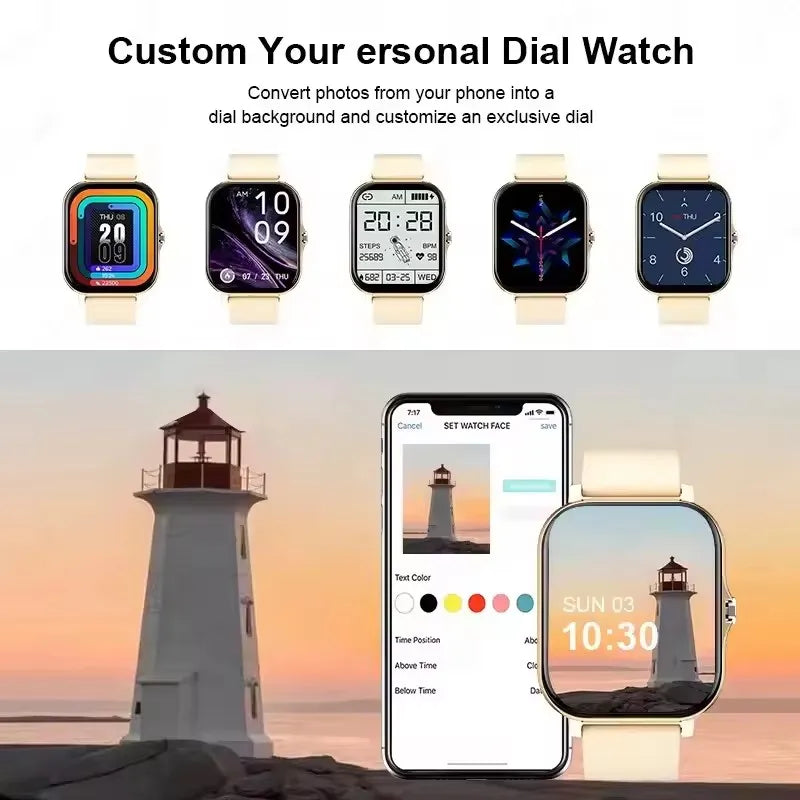 Smart Touch Screen Watch – Bluetooth Call & Music Control for iPhone/Android