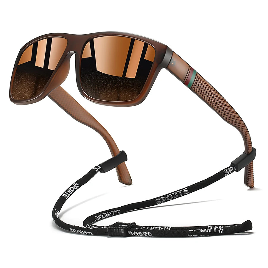 Classic Square Sunglasses with Chain for Men & Women UV400