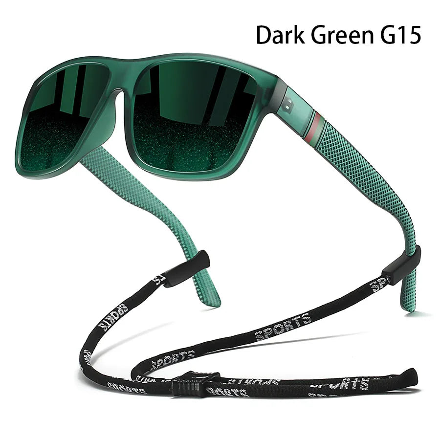 Classic Square Sunglasses with Chain for Men & Women UV400
