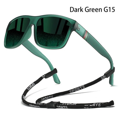 Classic Square Sunglasses with Chain for Men & Women UV400