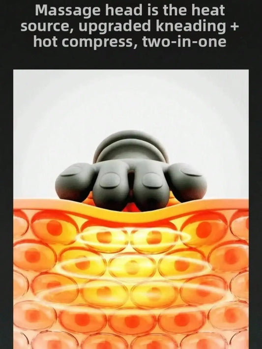 4D Shiatsu Neck & Shoulder Massager with Heat – Wireless Deep Tissue Massage