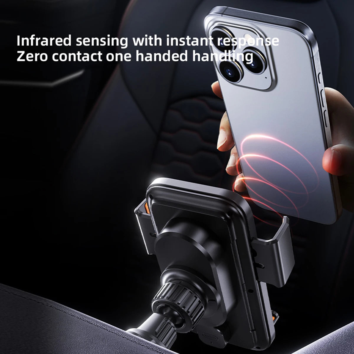 15W Wireless Car Phone Holder Charger – Auto-Sensing Fast Charging Mount