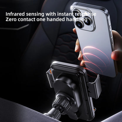 15W Wireless Car Phone Holder Charger – Auto-Sensing Fast Charging Mount