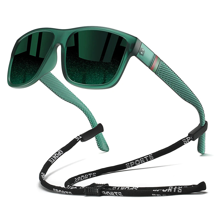 Classic Square Sunglasses with Chain for Men & Women UV400