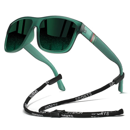 Classic Square Sunglasses with Chain for Men & Women UV400