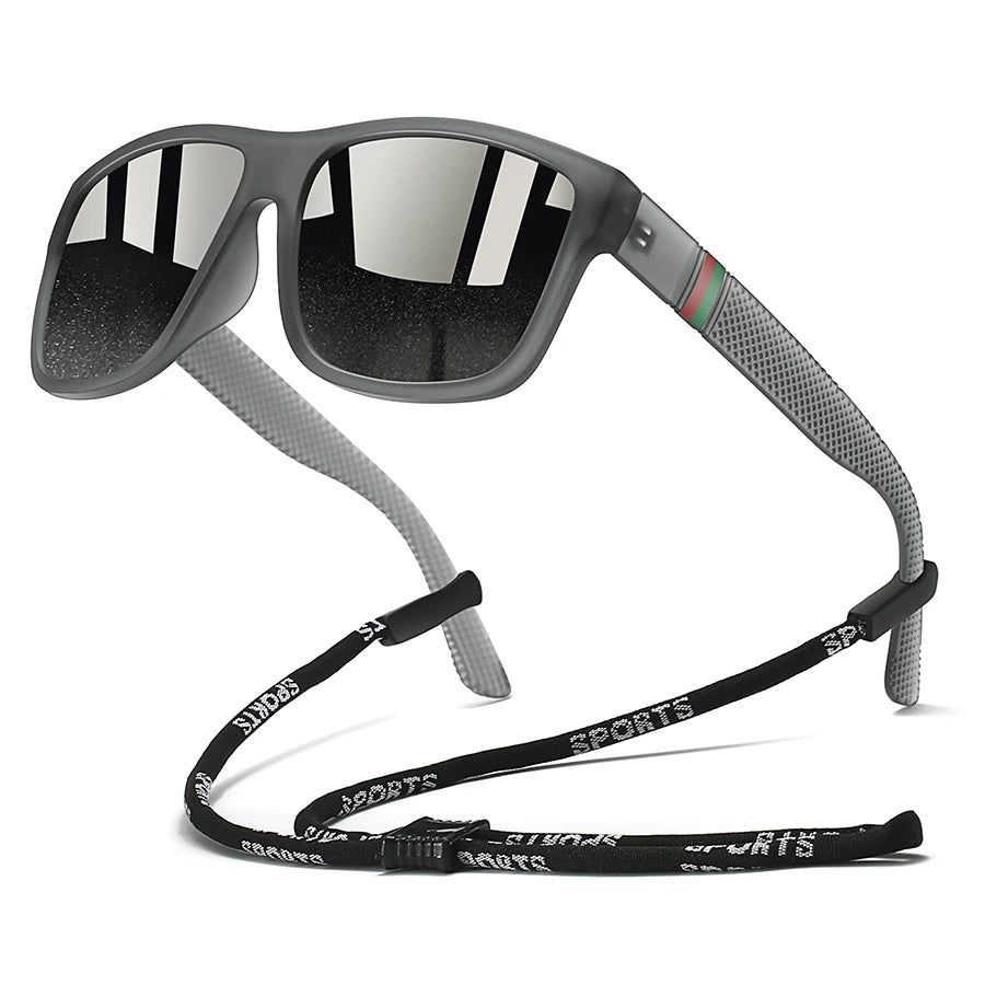 Classic Square Sunglasses with Chain for Men & Women UV400