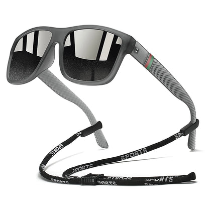 Classic Square Sunglasses with Chain for Men & Women UV400