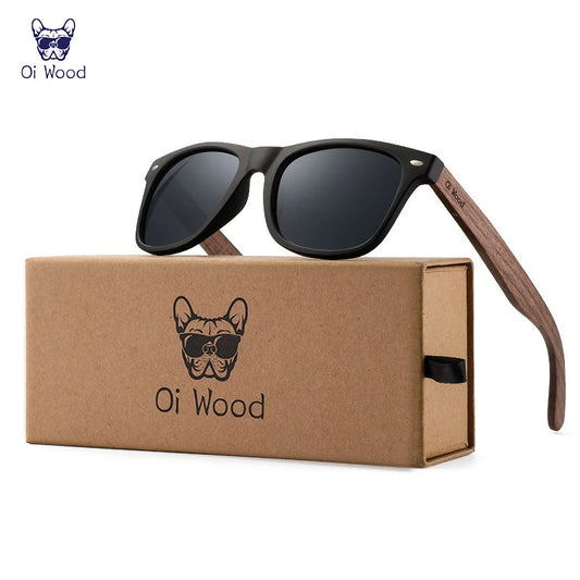 Natural Wooden Polarized Sunglasses Men UV400