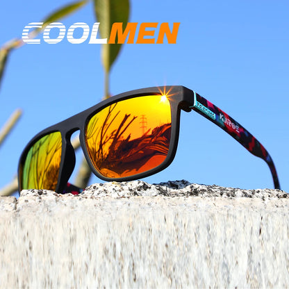 COOLMEN Polarized Square Sunglasses for Men & Women UV400