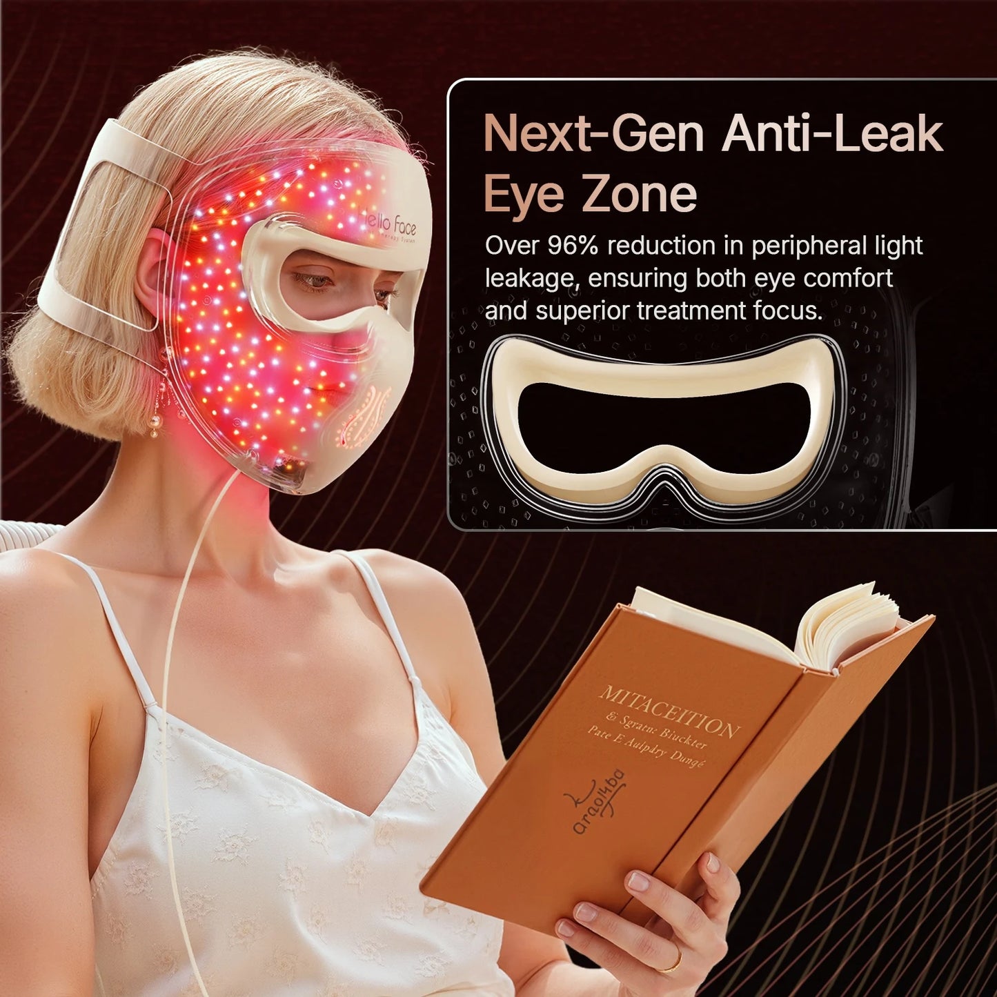 Hello Face M300 4D LED Therapy Mask – Anti-Aging & Acne Care Silicone Mask