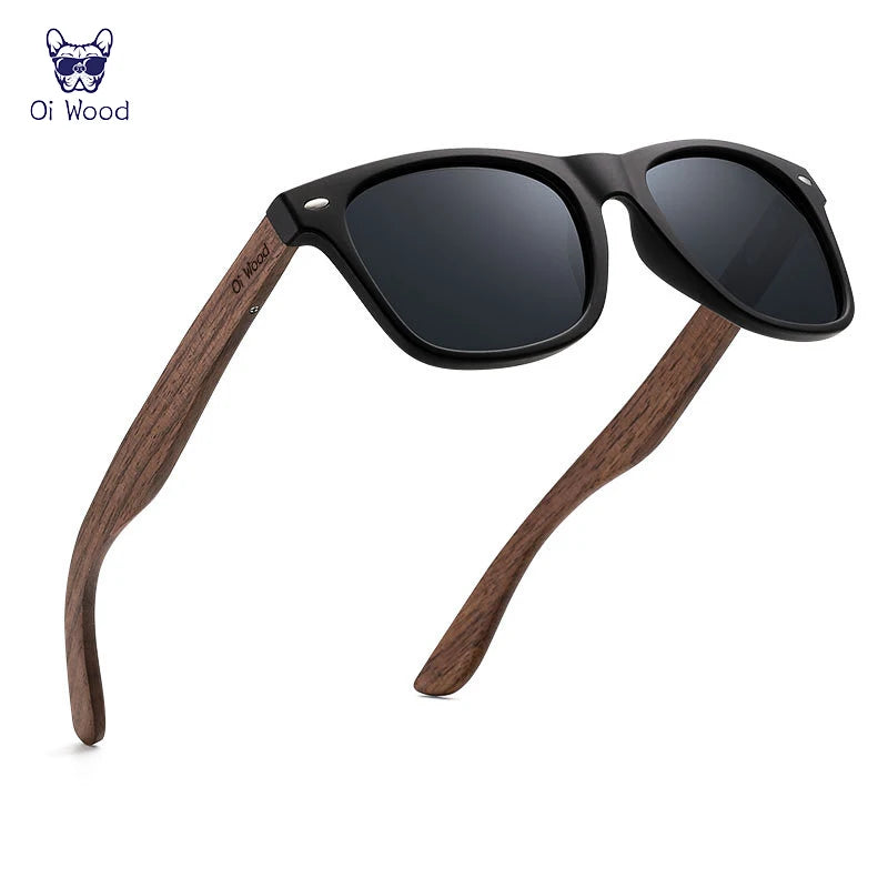 Natural Wooden Polarized Sunglasses Men UV400