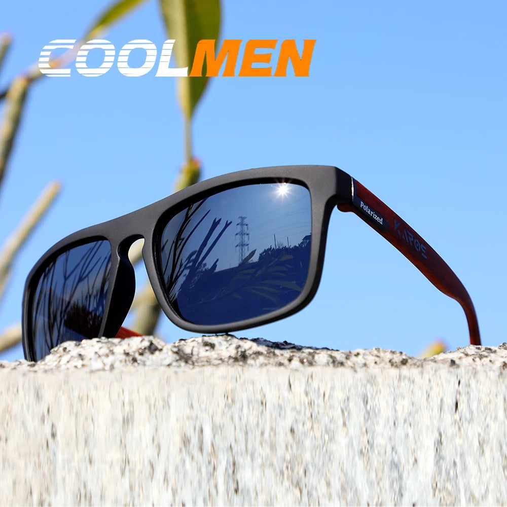 COOLMEN Polarized Square Sunglasses for Men & Women UV400