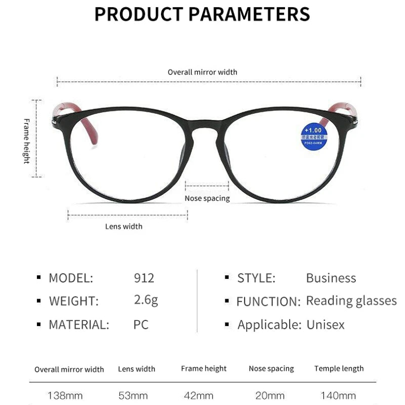 Vintage Blue Light Readers