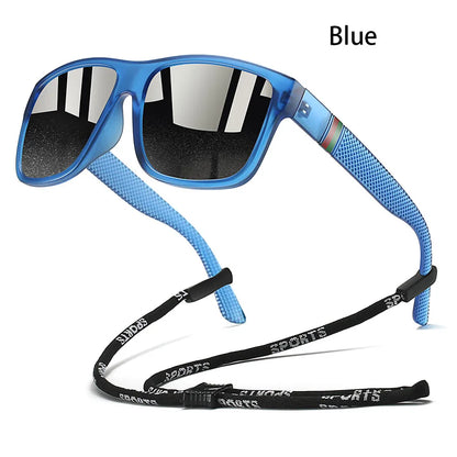 Classic Square Sunglasses with Chain for Men & Women UV400