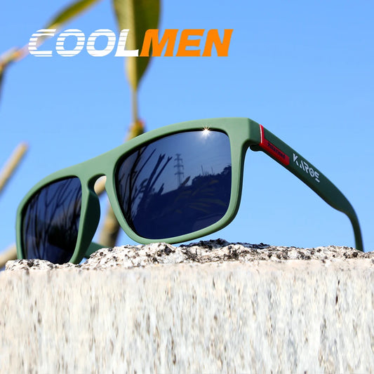COOLMEN Polarized Square Sunglasses for Men & Women UV400