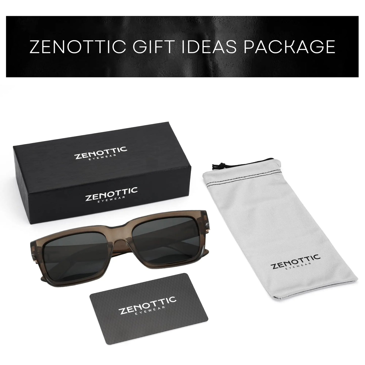 ZENOTTIC Retro Rectangle Polarized Sunglasses