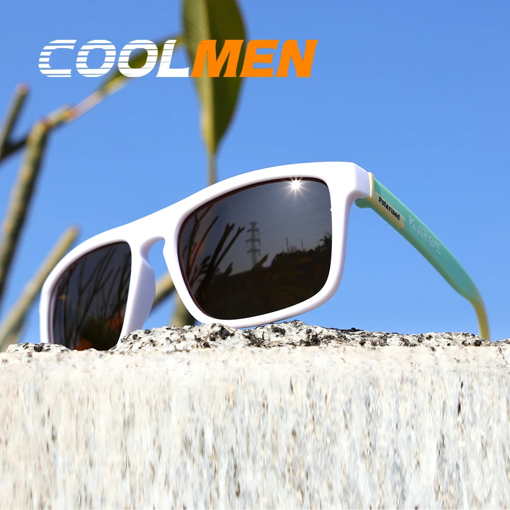 COOLMEN Polarized Square Sunglasses for Men & Women UV400
