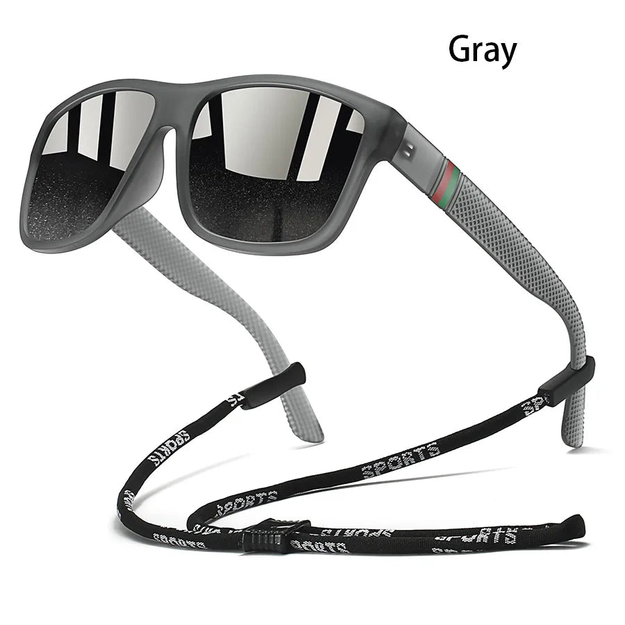 Classic Square Sunglasses with Chain for Men & Women UV400
