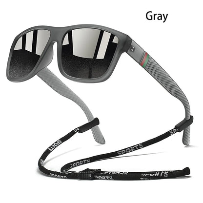 Classic Square Sunglasses with Chain for Men & Women UV400
